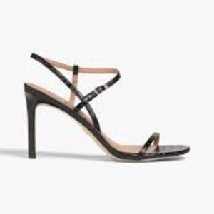 Sam Edelman Doran Black Croco Print Sandal Women's US 11